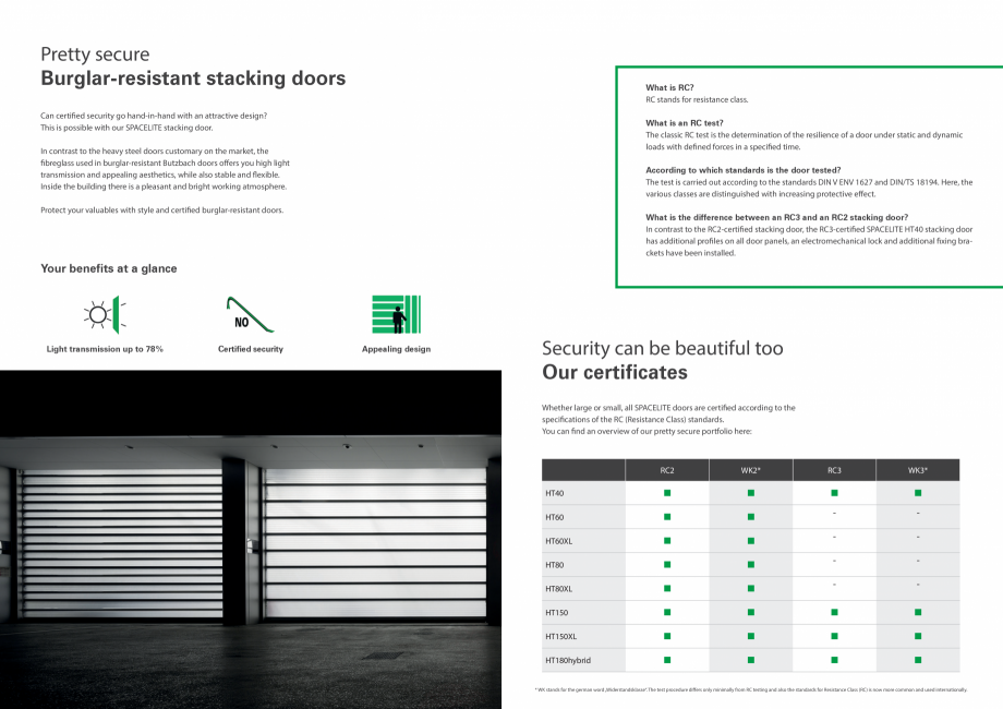 Pagina 9-Usa sectionala compacta BUTZBACH SPACELITE HT40, SPACELITE HT40 RC3, SPACELITE HT40 VISION,...