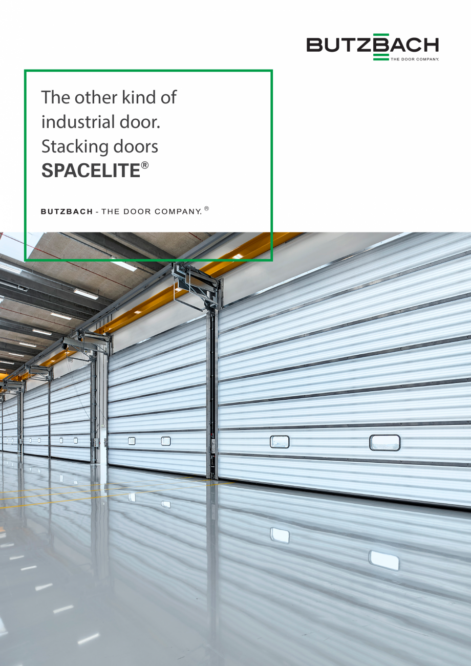 Pagina 1-Usa sectionala compacta BUTZBACH SPACELITE HT40 RC3 Fisa tehnica Engleza The other kind of...