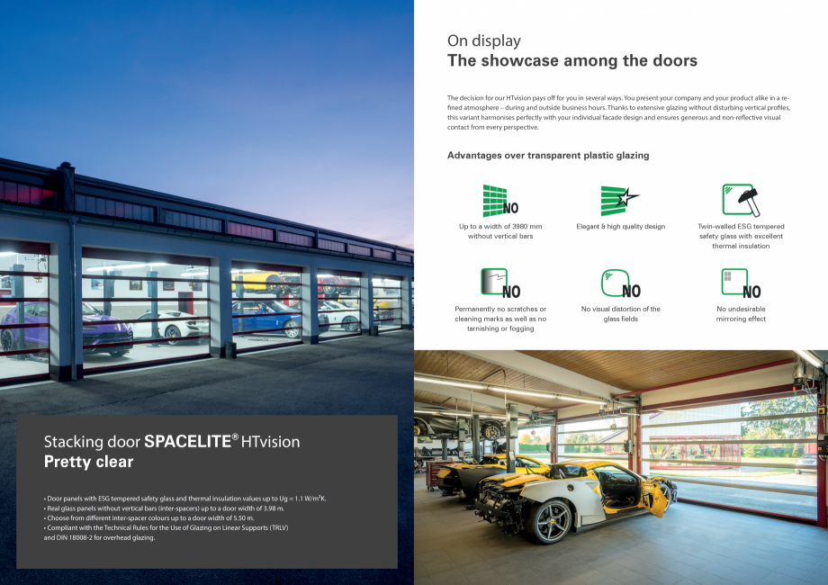 Pagina 6-Usa sectionala compacta BUTZBACH SPACELITE HT40 RC3 Fisa tehnica Engleza nal vision elements made of...