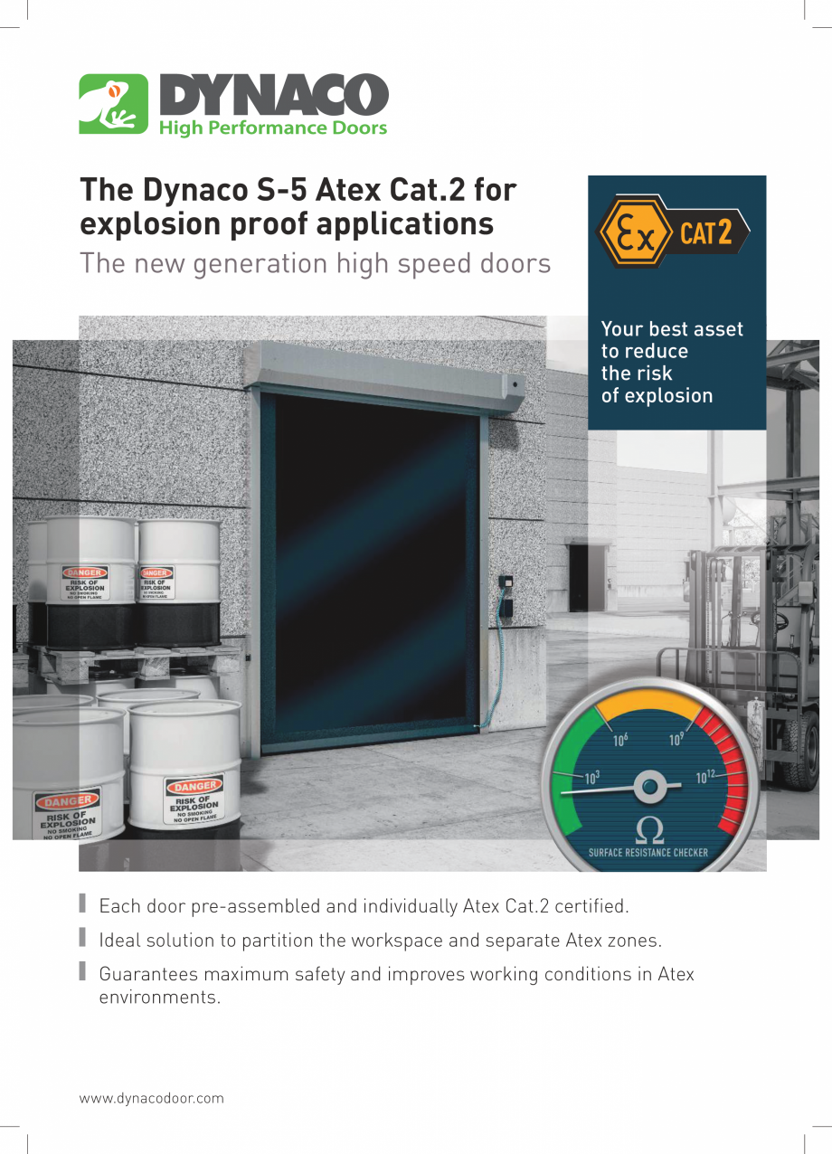Pagina 1-Usa rapida DYNACO S-5 ATEX Catalog, brosura Engleza The Dynaco S-5 Atex Cat.2 for
explosion proof...