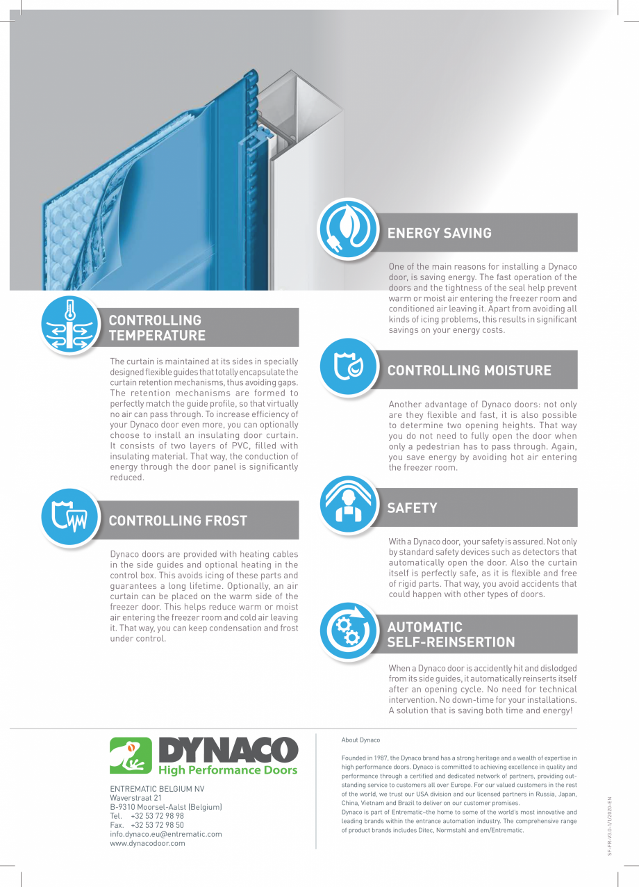 Pagina 2-Usi rapide de interior, pentru medii cu temperaturi scazute DYNACO M2 FREEZER Catalog, brosura...