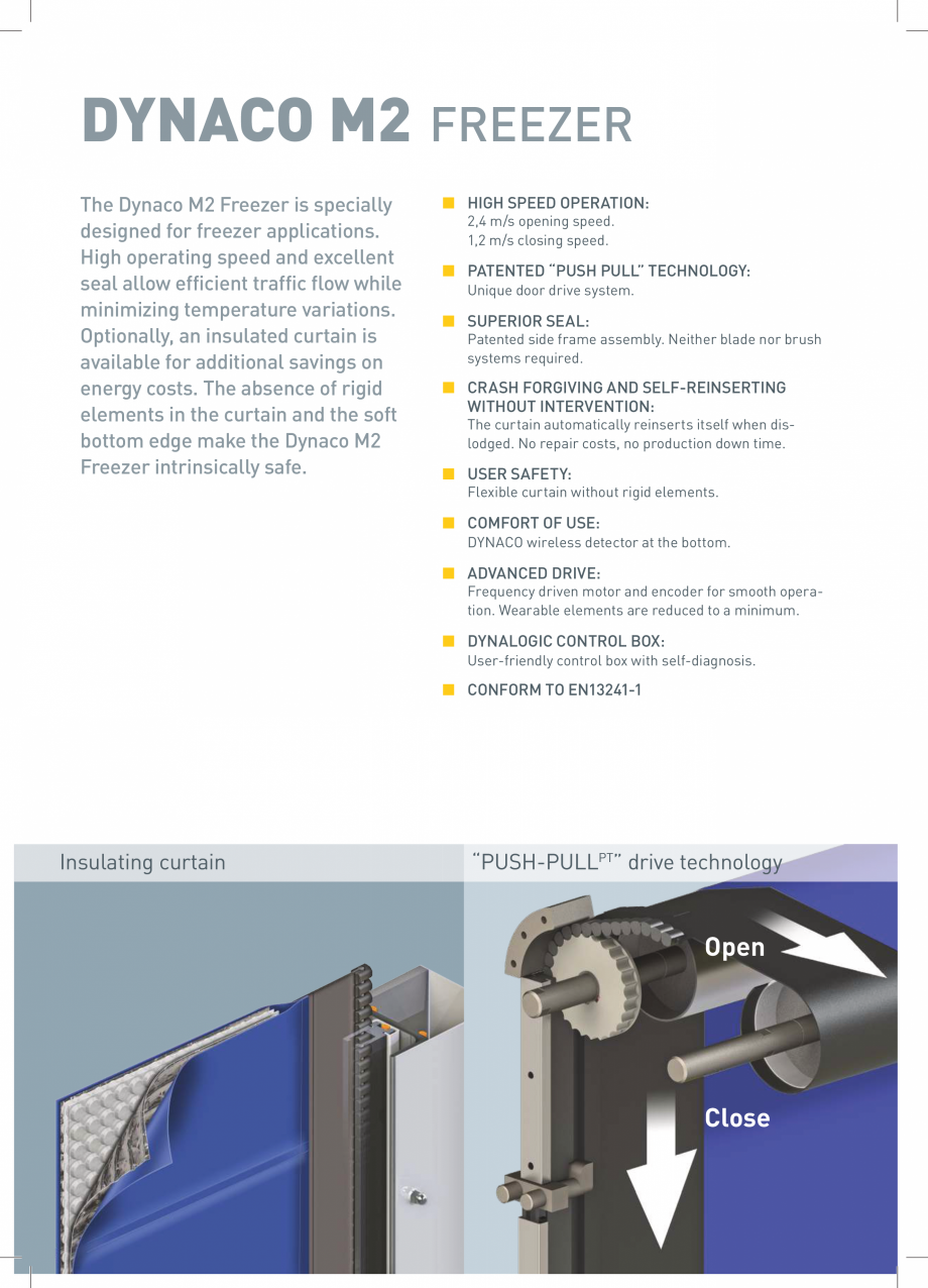 Pagina 2 - Usi rapide de interior DYNACO M2 FREEZER Catalog, brosura Engleza ttom.

■ ADVANCED...