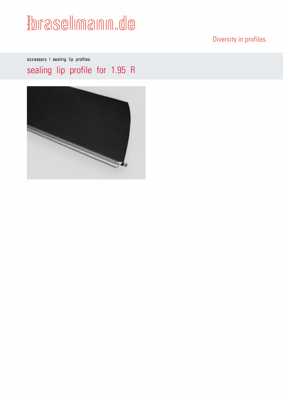 Pagina 1-Usi rulou cu lamela dubla din otel/aluminiu  BRASELMANN 1.95R Specificații tehnice Engleza...