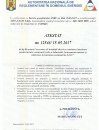 Atestat ANRE tip BE