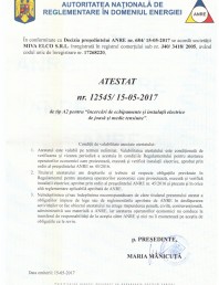 Atestat ANRE tip A2