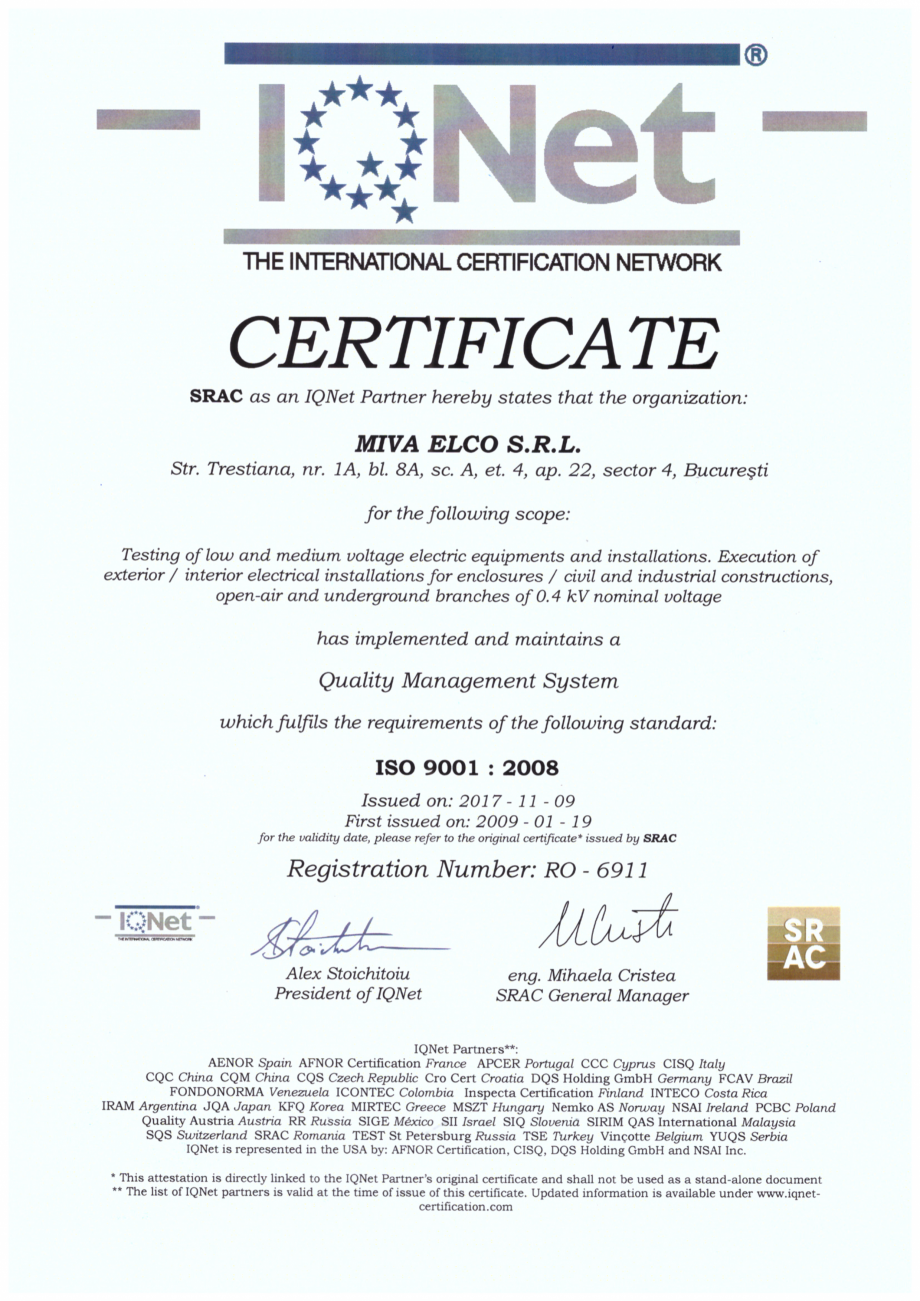 Pagina 1-Certificat SRAC INTERNATIONAL  Certificare produs Romana 