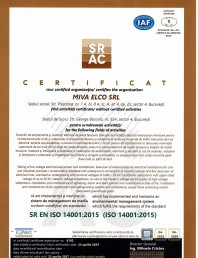 Certificat SRAC ISO 14001