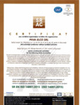 Certificat SRAC ISO 14001 