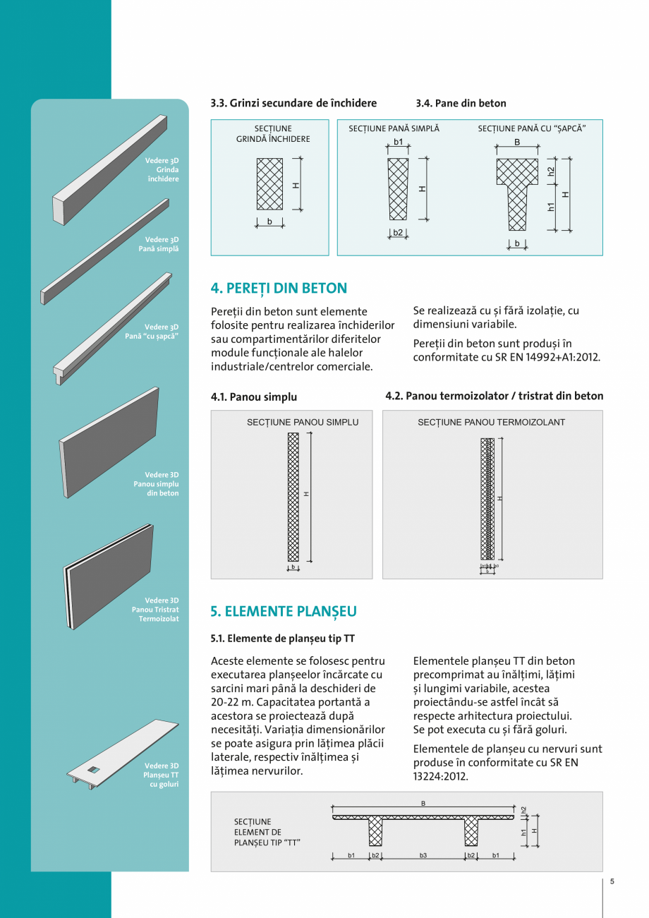 Pagina 5 - Elemente prefabricate din beton pentru structuri la cheie - Somaco SOMACO Catalog,...