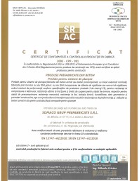 Predale pentru sisteme de plansee - Targoviste - Certificat CPF conform SR EN 13747+A2:2010