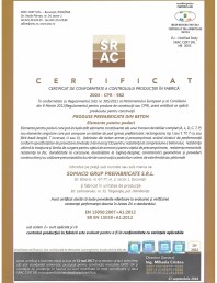 Elemente pentru poduri - Targoviste - Certificat CPF conform SR EN 15050+A1:2012