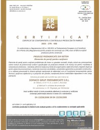 Elemente de pereti pentru sustinere - Targoviste - Certificat CPF conform SR EN 15258:2009