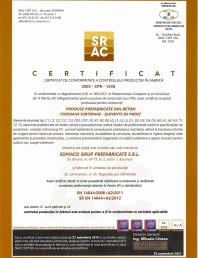Chesoane Subterane - Elemente de Podet - Targoviste - Certificat CPF conform SR EN 14844+A2:2012