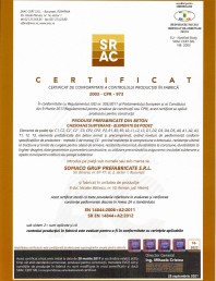 Chesoane Subterane - Elemente de Podet - Roman - Certificat CPF conform SR EN 14844+A2:2012