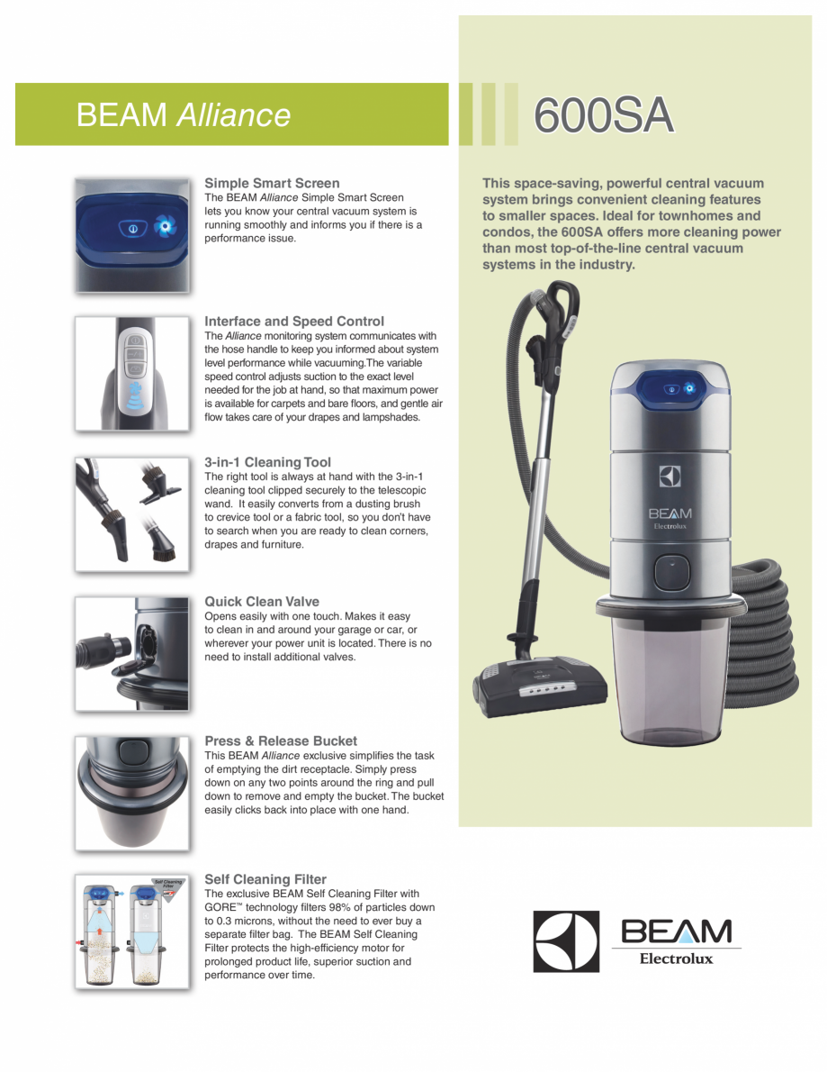 Pagina 1-Aspirator central de praf AEG Beam Alliance Fisa tehnica Engleza BEAM Alliance
Simple Smart Screen...