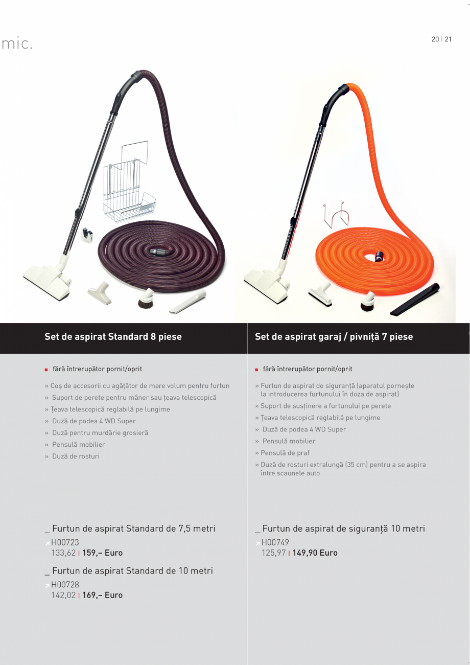 Pagina 1-Aspiratorul central de praf AEG Set Standard, Set garaj si pivnita Fisa tehnica Romana mic.

20 | 21...
