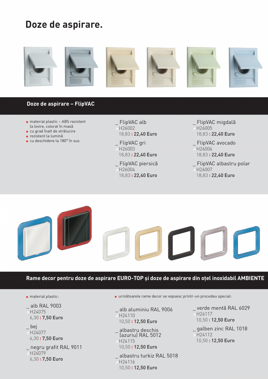Pagina 1-Doze de aspirare  AEG FlipVAC Fisa tehnica Romana Doze de aspirare.

Doze de aspirare – FlipVAC...