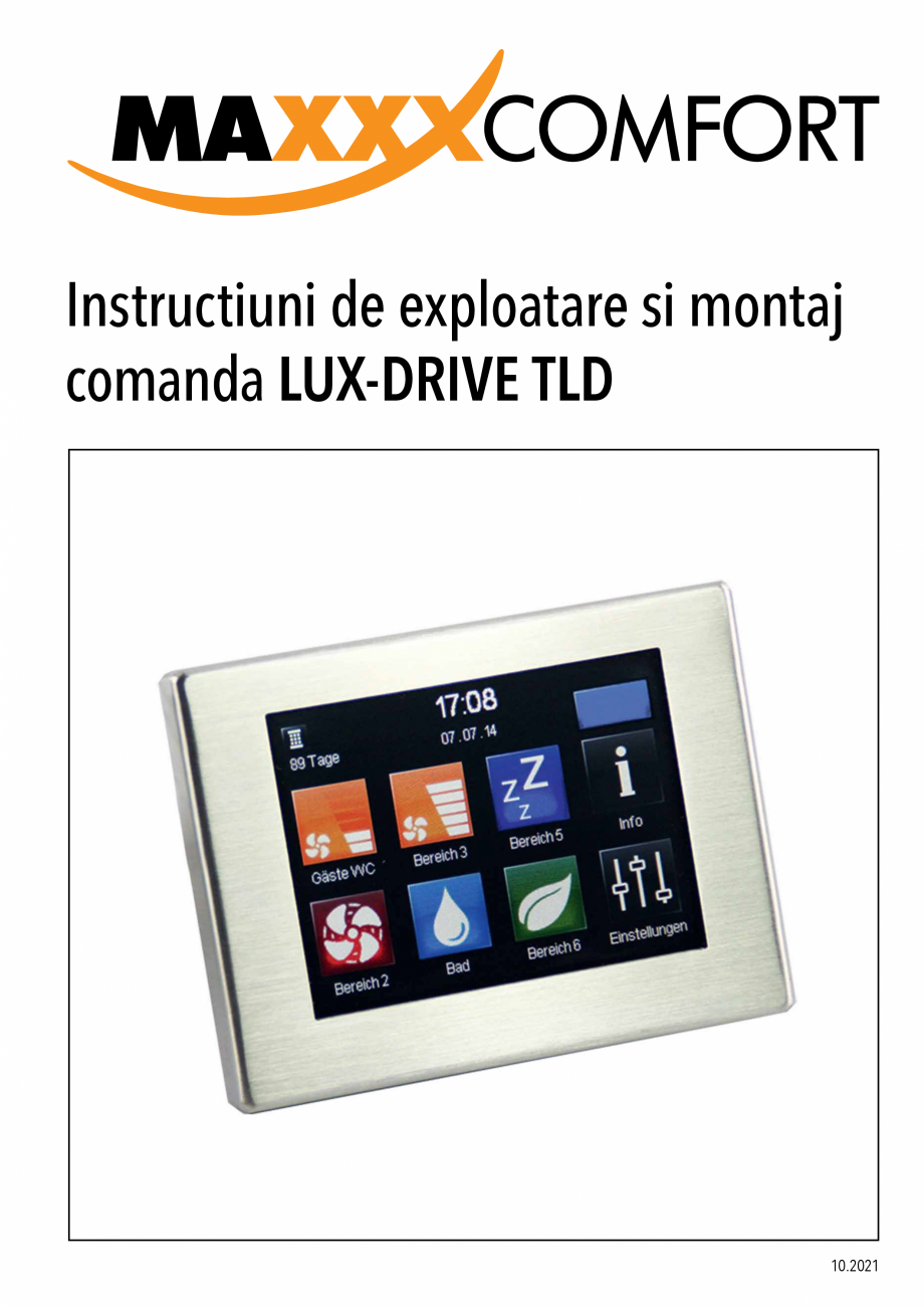 Pagina 1-Instructiuni de montaj ventilatoare descentralizate MAXXXCOMFORT Instructiuni montaj, utilizare...