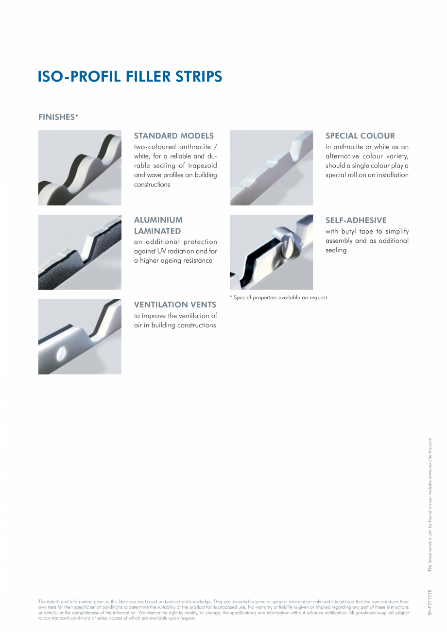 Pagina 2-Profile din spuma PE  ISO Chemie ISO-PROFIL FILLER STRIPS Fisa tehnica Engleza s B2
··...