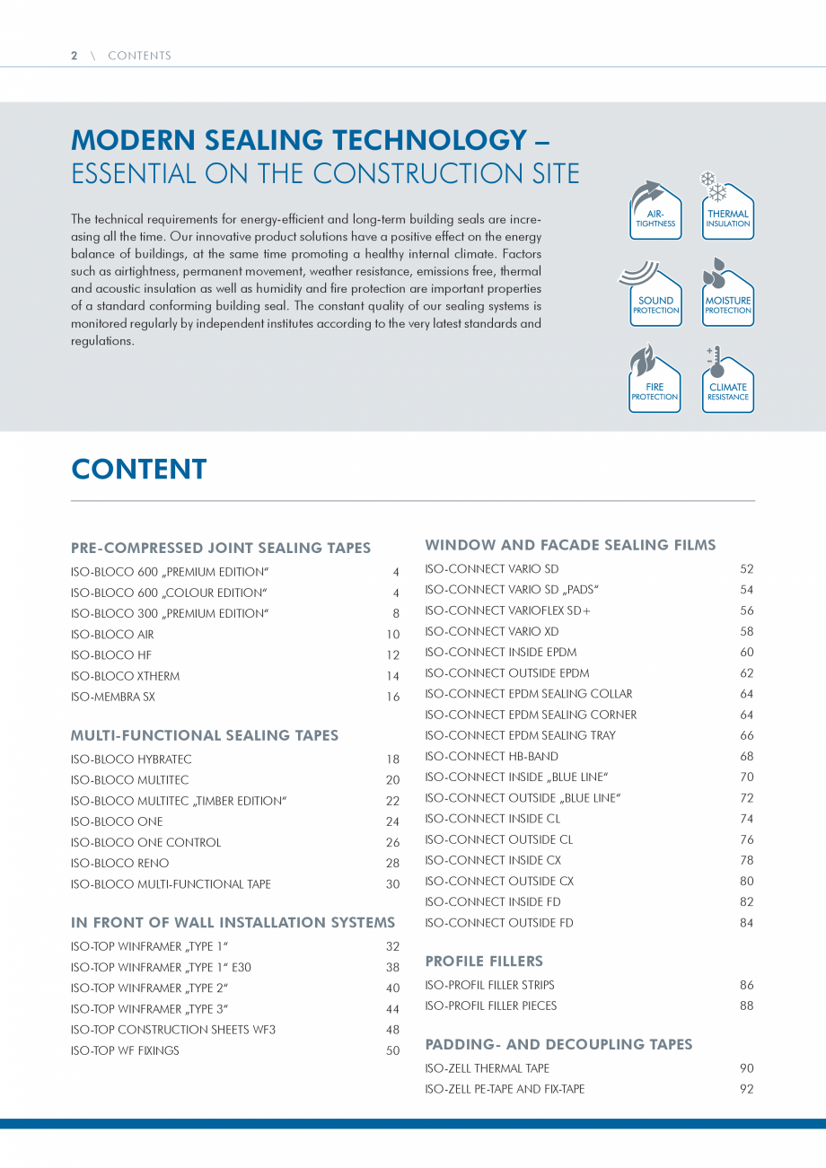 Pagina 2 - Catalog produse ISO CHEMIE ISO Chemie Catalog, brosura Engleza  „PREMIUM EDITION“		8
...