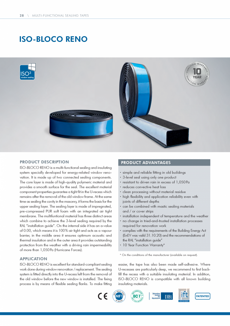 Pagina 28 - Catalog produse ISO CHEMIE ISO Chemie Catalog, brosura Engleza ESSED JOINT SEALING TAPES...