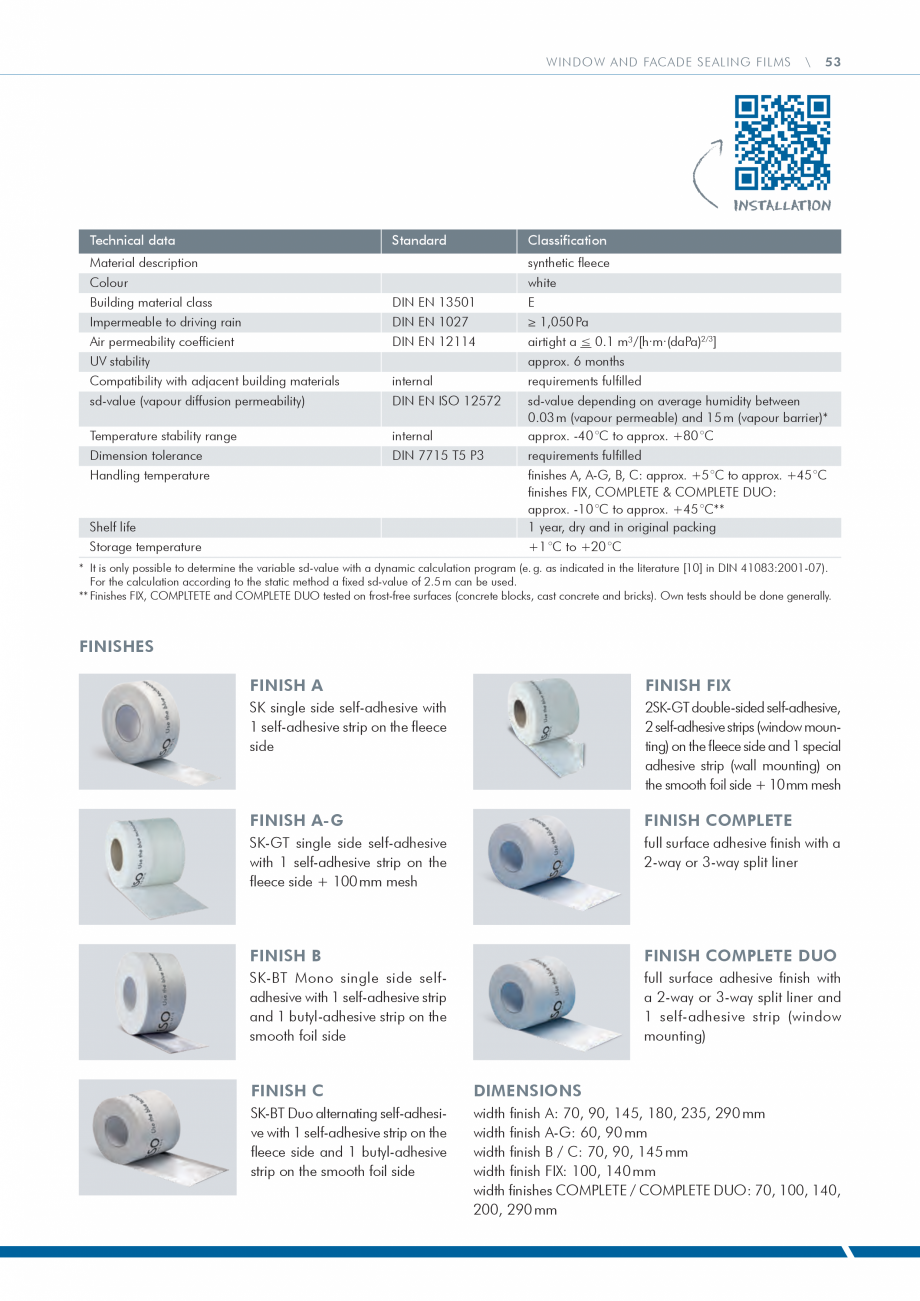 Pagina 53 - Catalog produse ISO CHEMIE ISO Chemie Catalog, brosura Engleza able tape widths...