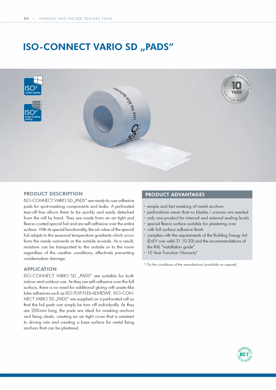 Pagina 54-Catalog produse ISO CHEMIE ISO Chemie Catalog, brosura Engleza ng
· Finish B: BT
with self-adhesive...