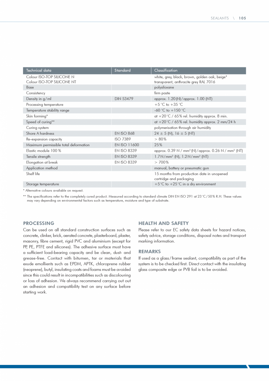 Pagina 105 - Catalog produse ISO CHEMIE ISO Chemie Catalog, brosura Engleza CTION SHEETS WF3 90

800...