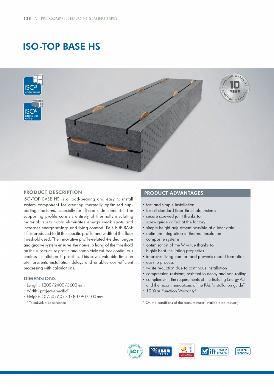 Pagina 138 - Catalog produse ISO CHEMIE ISO Chemie Catalog, brosura Engleza  stability range

-30...
