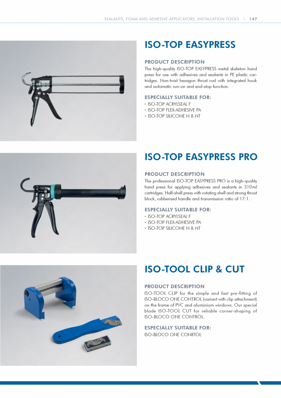 Pagina 147 - Catalog produse ISO CHEMIE ISO Chemie Catalog, brosura Engleza amp bridges occurring on...