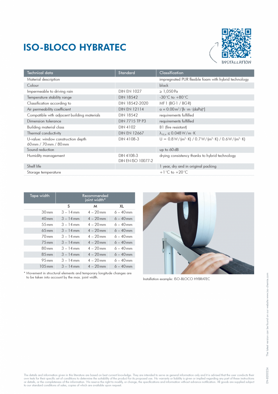 Pagina 2 - Banda precomprimata ISO Chemie ISO-BLOCO HYBRATEC Fisa tehnica Engleza nergy houses as...