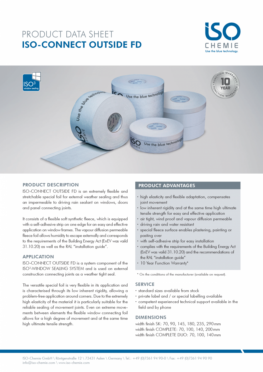 Pagina 1-Foile speciala, extrem de flexibila si alungibila pentru etansare la intemperii ISO Chemie...