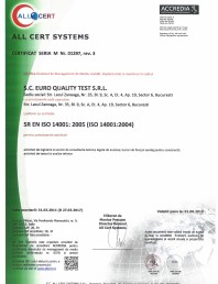 Certificat - Sistemul de Management de Mediu