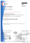 Certificat - Sistemul de Management al Calitatii EURO QUALITY TEST