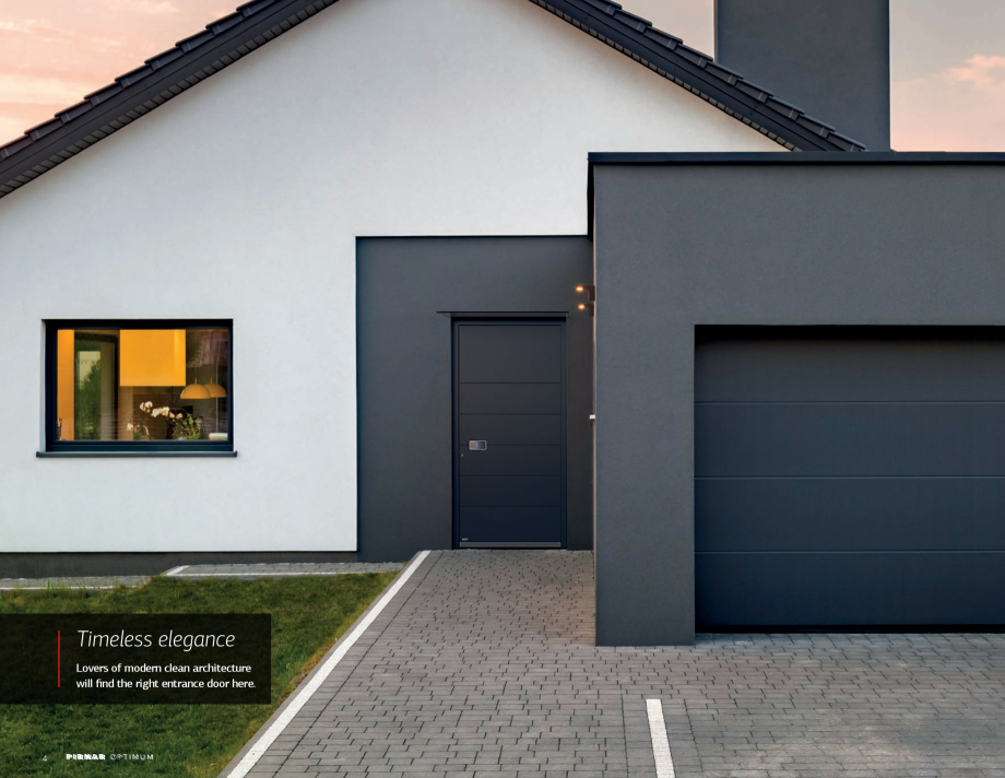 Pagina 6-Usi de intrare PIRNAR OPTIMUM PIRNAR Catalog, brosura Engleza blasted / Personalized handle ROUND150...