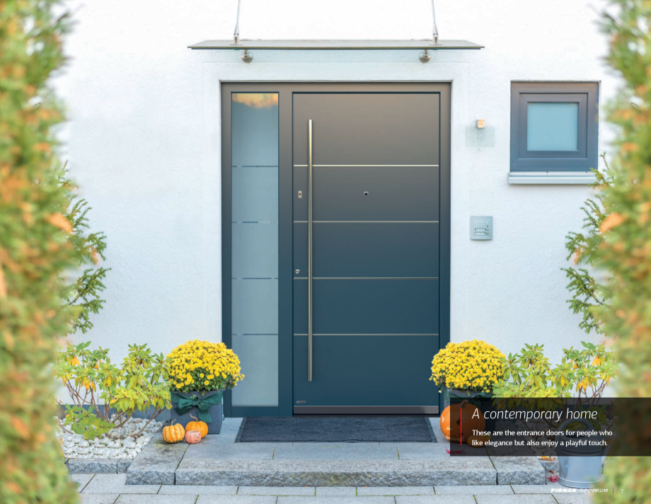 Pagina 9-Usi de intrare PIRNAR OPTIMUM PIRNAR Catalog, brosura Engleza e 70161 / Glass motif sandblasted /...