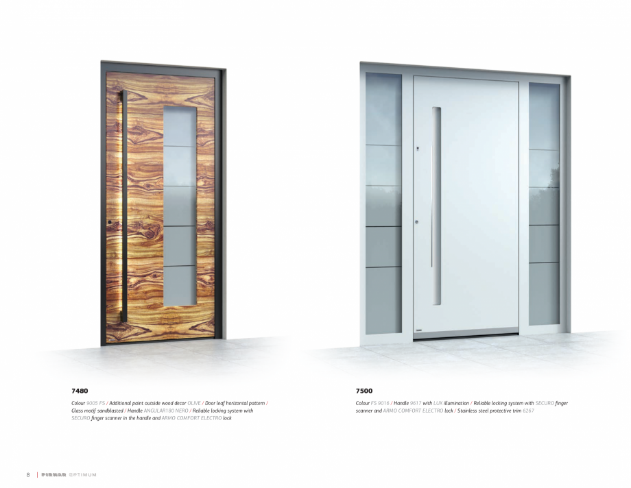 Pagina 10-Usi de intrare PIRNAR OPTIMUM PIRNAR Catalog, brosura Engleza tective trim 6267

Colour RAL 9016 /...