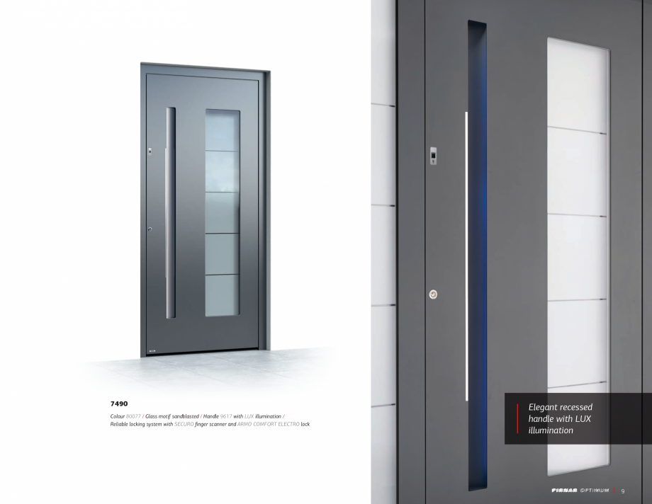 Pagina 11-Usi de intrare PIRNAR OPTIMUM PIRNAR Catalog, brosura Engleza his gives your door an extremely...