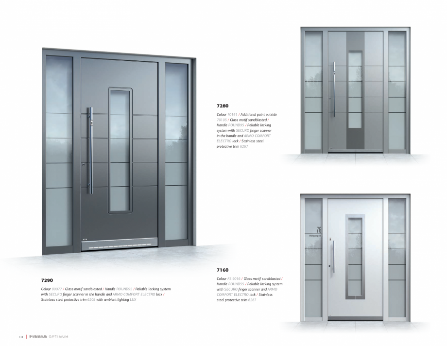 Pagina 12-Usi de intrare PIRNAR OPTIMUM PIRNAR Catalog, brosura Engleza  house underneath them or at the sides...