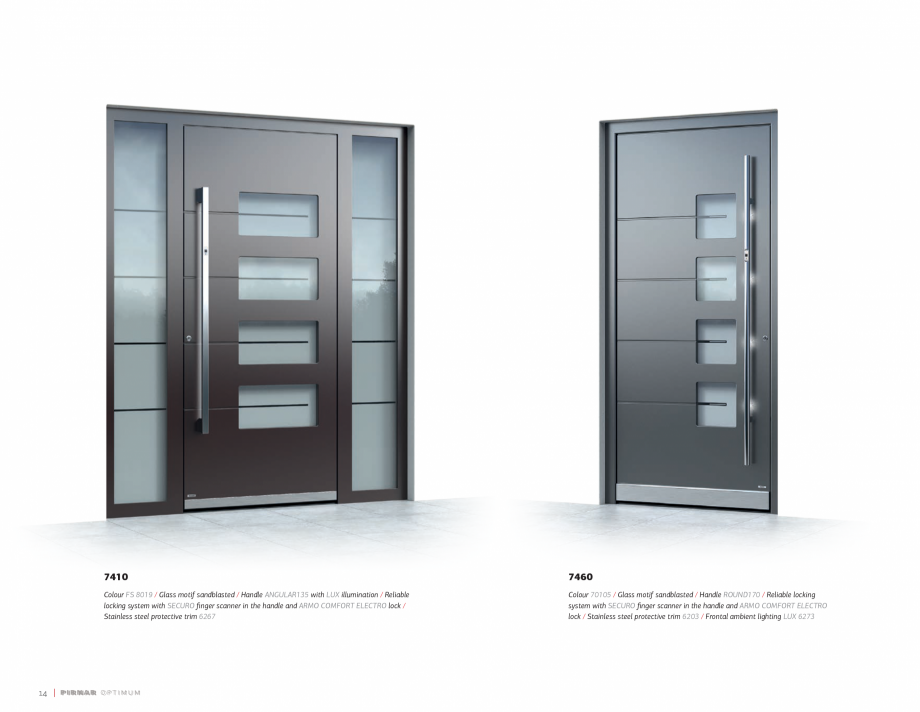 Pagina 16-Usi de intrare PIRNAR OPTIMUM PIRNAR Catalog, brosura Engleza RR OOPPTT II M
M UU M

180 cm

175 cm
...