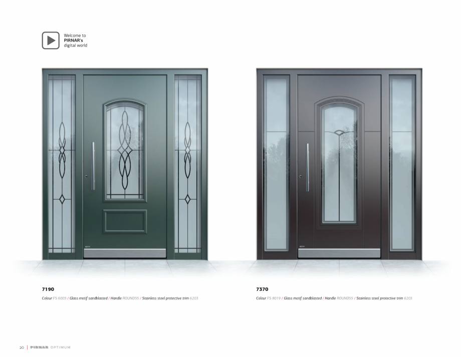 Pagina 22-Usi de intrare PIRNAR OPTIMUM PIRNAR Catalog, brosura Engleza 