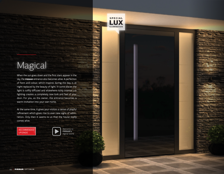 Pagina 26-Usi de intrare PIRNAR OPTIMUM PIRNAR Catalog, brosura Engleza 