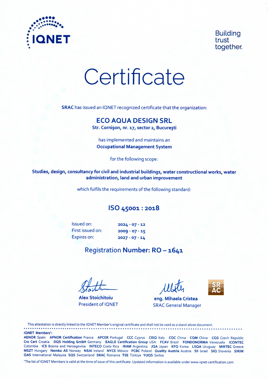 Pagina 6 - Certificari  3-2024 Cornisor SR EN ISO 9001_2015 SR EN ISO 14001_2015 SR EN ISO...