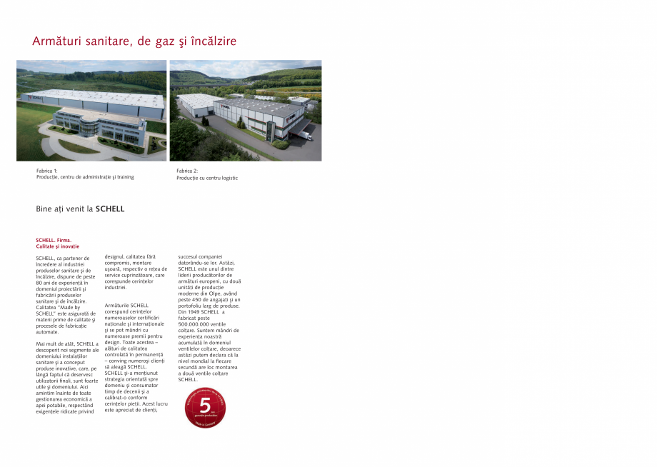 Pagina 2-Schell - Catalog general - 2020-2021  Catalog, brosura Romana i venit la SCHELL

SCHELL. Firma....