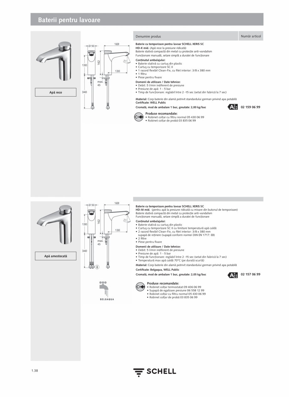 Pagina 56-Schell - Catalog general - 2020-2021  Catalog, brosura Romana ectronice. Setarea
parametrilor pentru...