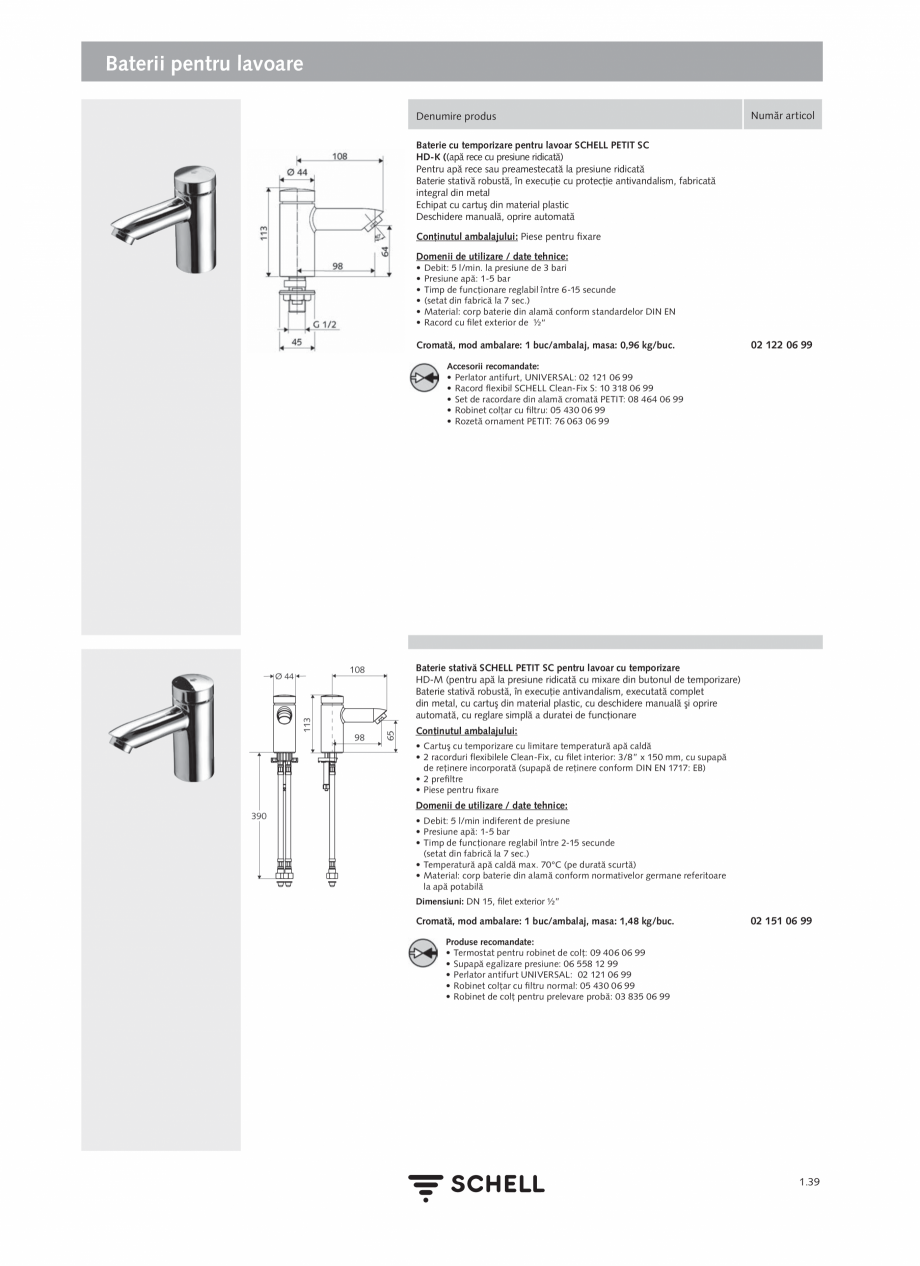 Pagina 57-Schell - Catalog general - 2020-2021  Catalog, brosura Romana efon şi tabletă.
• Sigur: ajută...