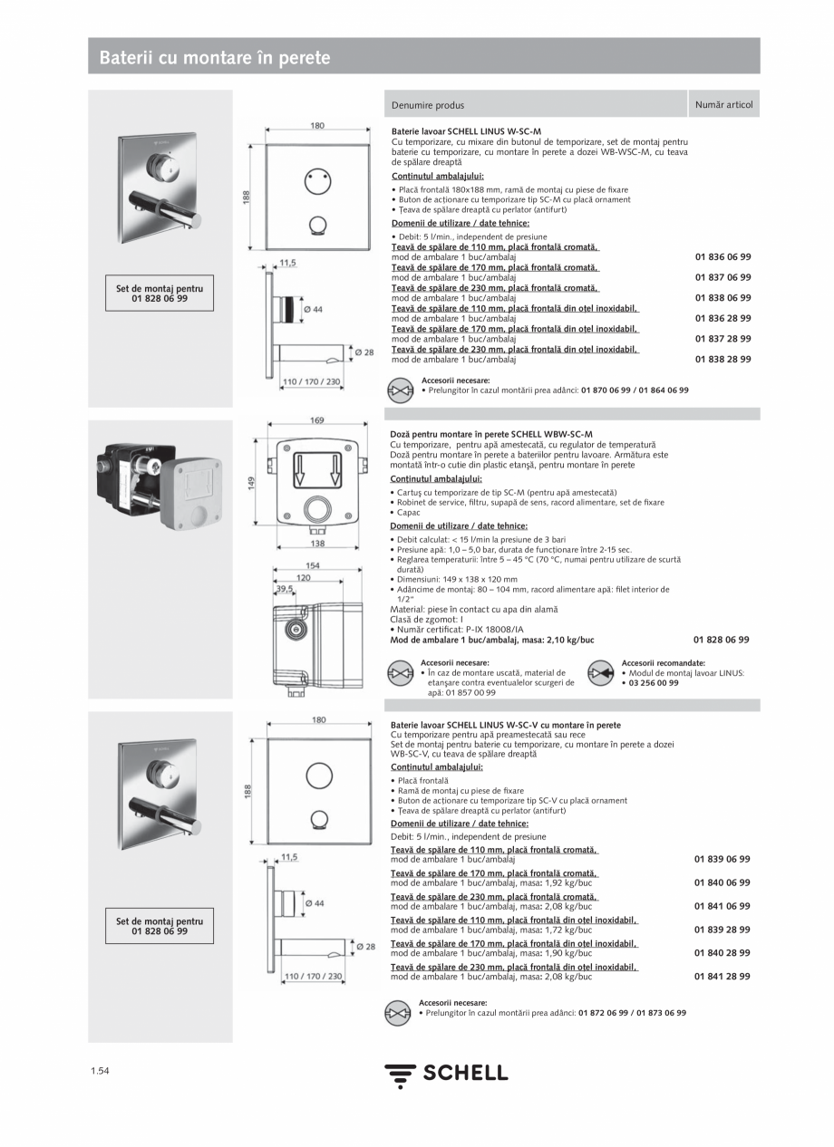 Pagina 72-Schell - Catalog general - 2020-2021  Catalog, brosura Romana i Engleză
• Interfeţe RS-232 sau ...