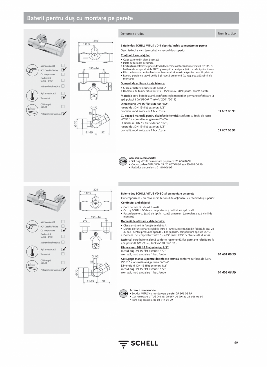 Pagina 77-Schell - Catalog general - 2020-2021  Catalog, brosura Romana 
• Umiditate ambientală: 20–80%...