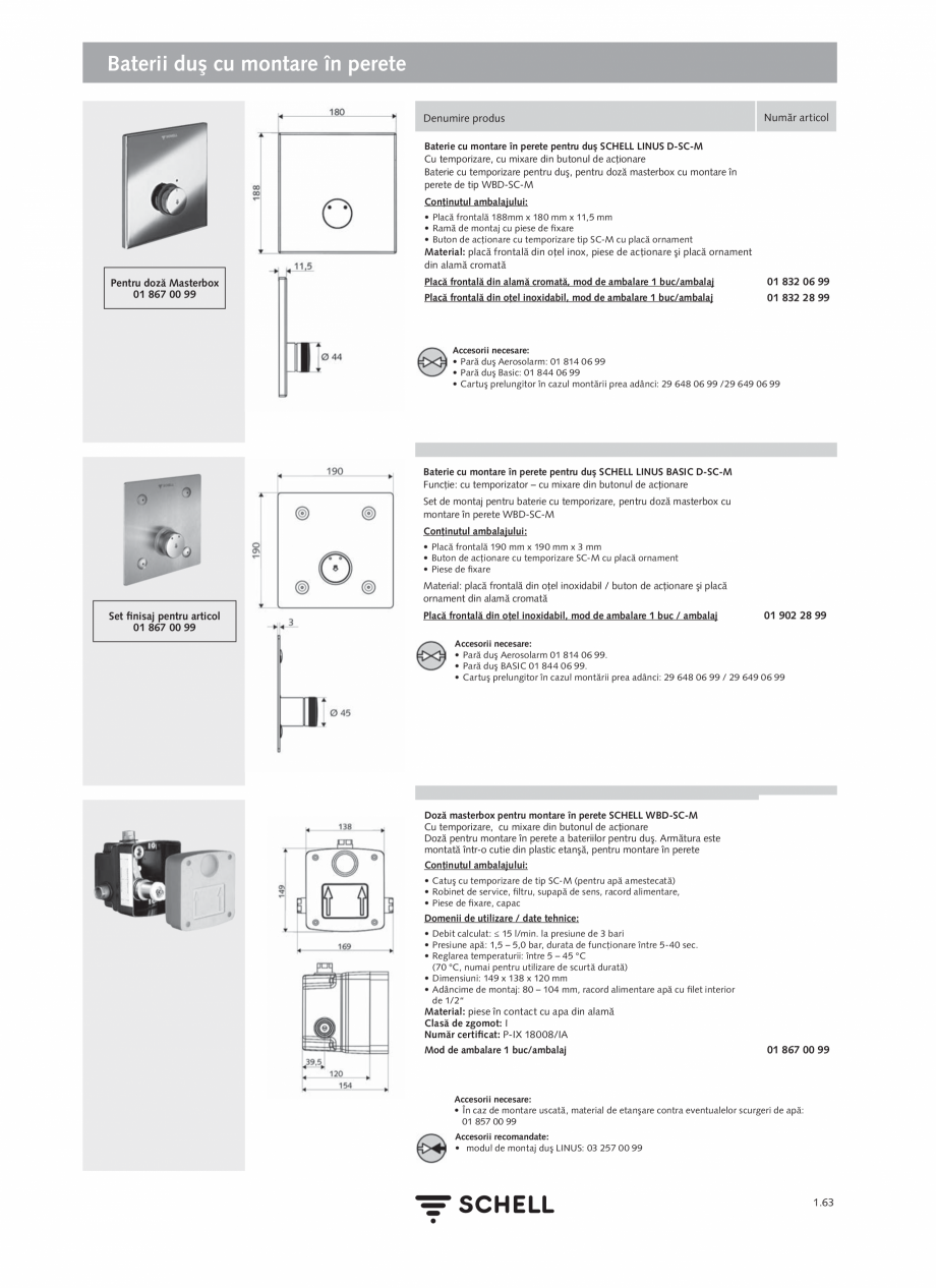 Pagina 81-Schell - Catalog general - 2020-2021  Catalog, brosura Romana r circular
• Niplu conectare
•...