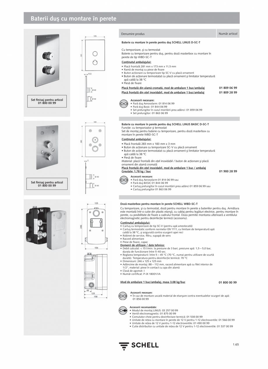 Pagina 83-Schell - Catalog general - 2020-2021  Catalog, brosura Romana Date tehnice:
• Senzor de...